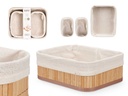 Set 3 organizadores de bambú blanco: orden y estilo en tu hogar