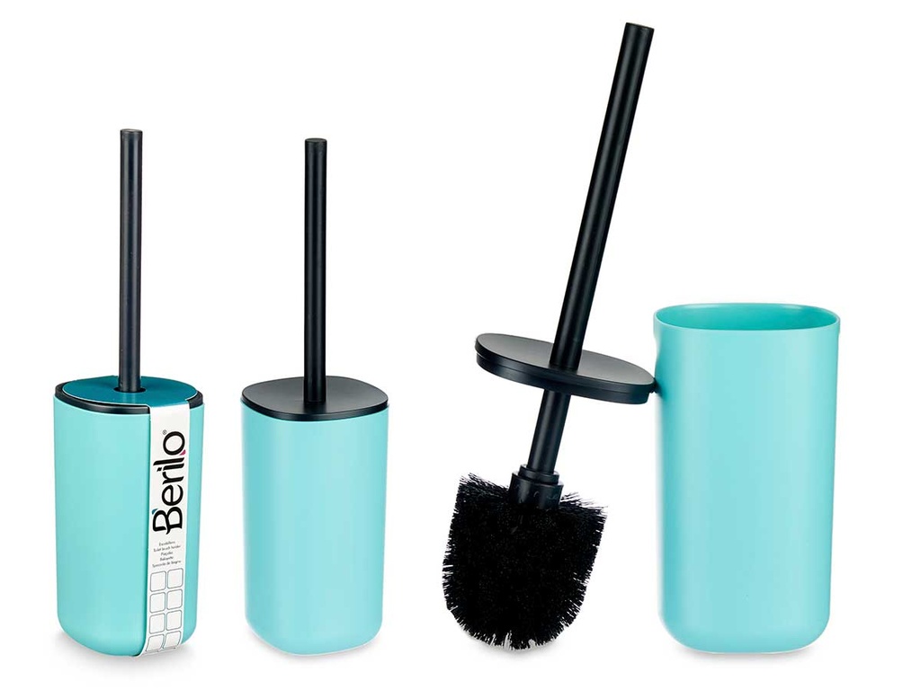Escobillero plástico menta mate: Estilo y frescura para tu baño