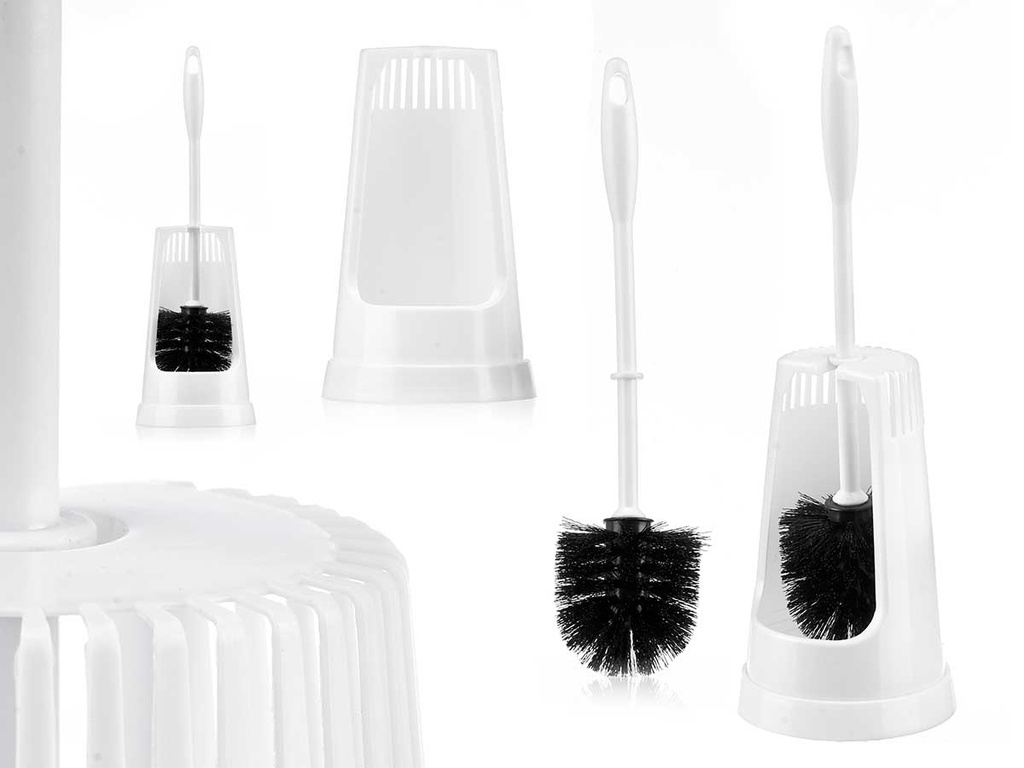 Escobillero alto blanco y negro: Estilo y utilidad en tu baño