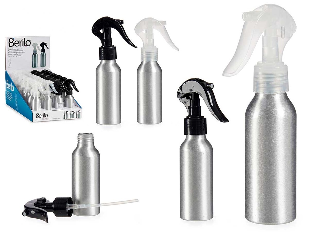 Pulverizador aluminio 100ml surtido en 2 colores, práctico y ligero