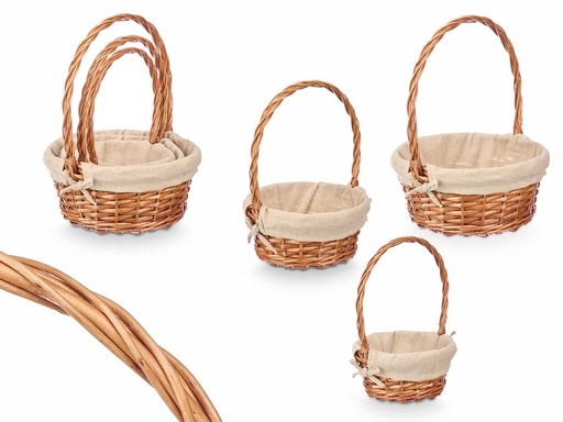 Set 3 cestas mimbre redondas: Organiza tu hogar con estilo