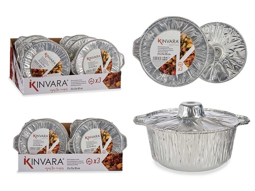 Set 3 ollas de aluminio con tapa: cocina saludable y duradera