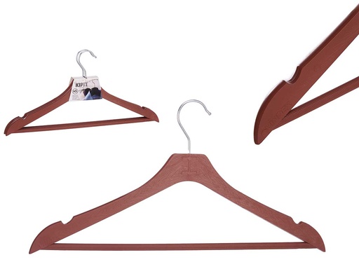 Set 3 perchas de plástico marrón: Organiza tu armario con estilo