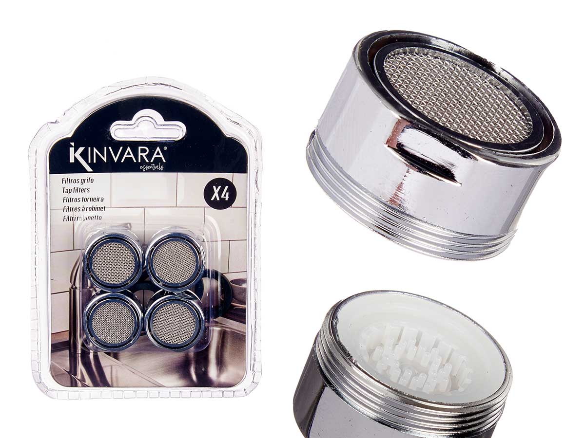 Set 4 filtros aireador grifo: mejora tu agua y ahorra en consumo
