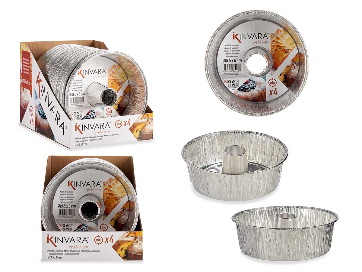 Set 4 moldes de aluminio para flan: perfectos para delicias pequeñas