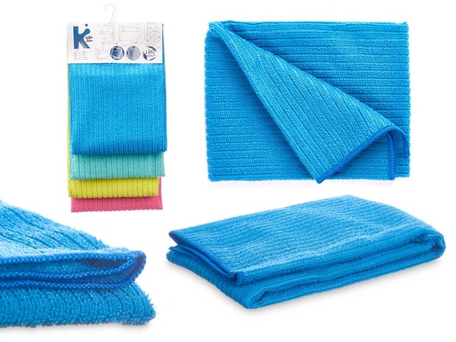 Set 4 paños de microfibra 180 g: limpieza rápida y efectiva