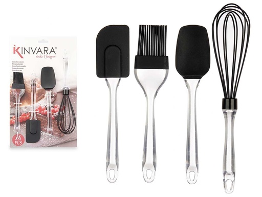 Set 4 pzs utensilios silicona: resistencia y versatilidad en tu cocina