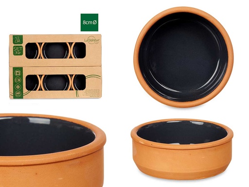 Set 6 cazuelas de barro negro de 12 cm: durabilidad y estilo