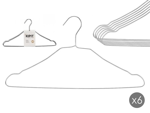 Set 6 perchas metálicas: Organiza tu ropa con estilo y durabilidad