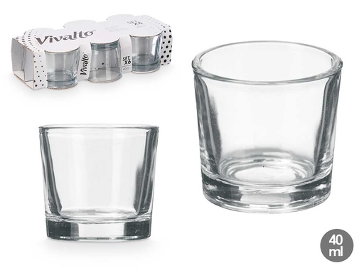 Set 6 vasos chupito 40ml: Perfectos para tus fiestas y eventos