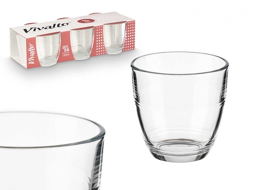 Set 6 vasos cortados de 150ml: elegancia y funcionalidad para tu hogar