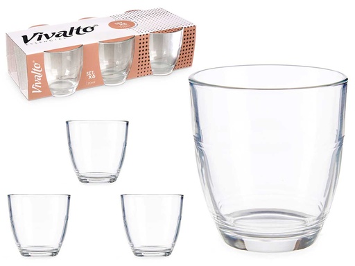 Set 6 vasos cortados de 170ml: Elegancia y versatilidad en tu mesa