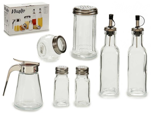 Set 7 Botes Cristal Condimentos Cocina: Organiza y Decora Tu Espacio