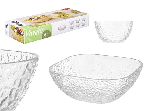 Set 7 pcs relieve: 1 bol grande y 6 boles pequeños para tu cocina