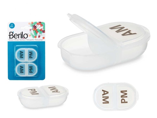 Set Pastilleros de Plástico AM y PM, Compactos y Prácticos