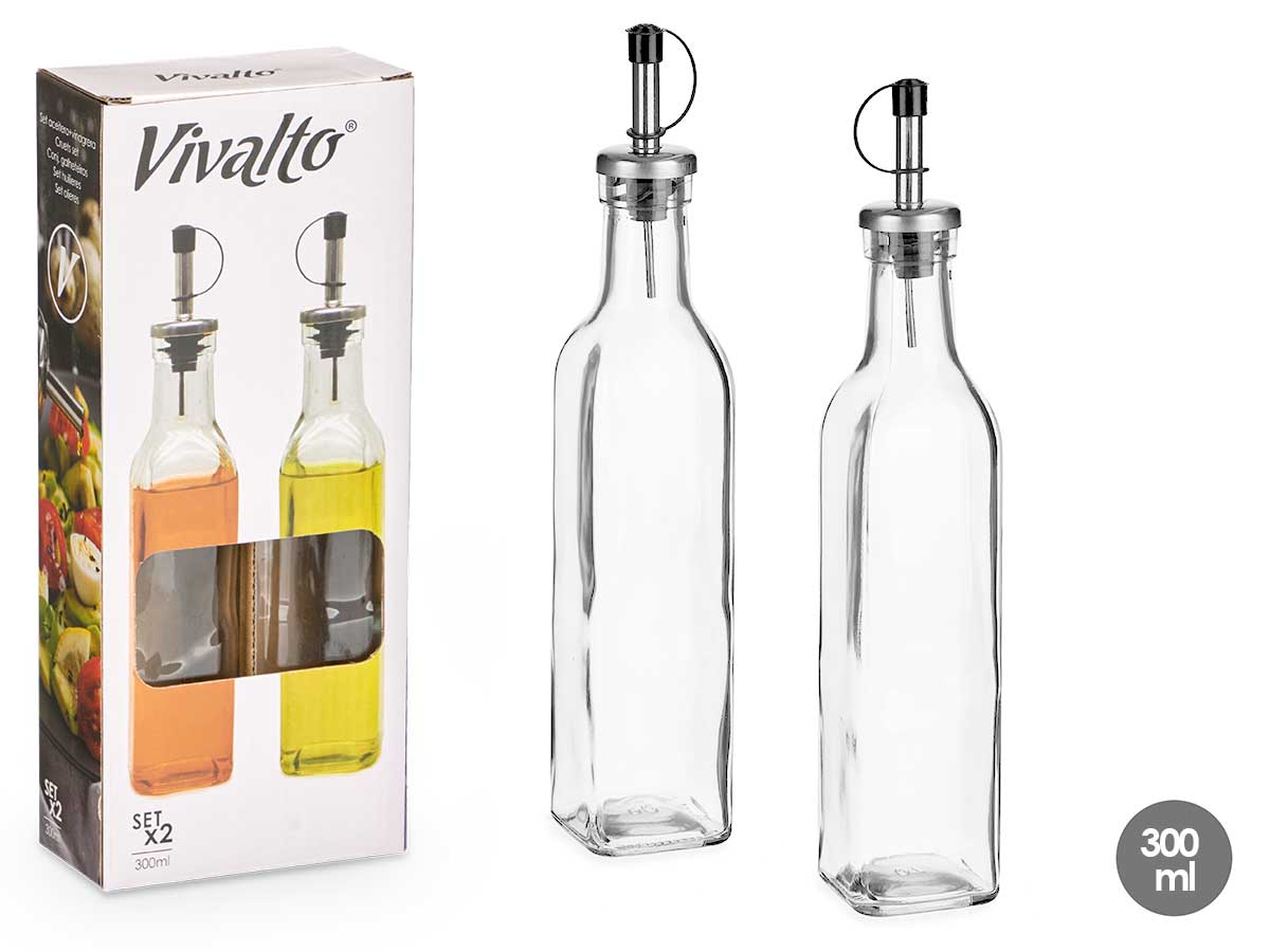 Set aceitera vinagrera 300ml: Elegancia y frescura en tu mesa