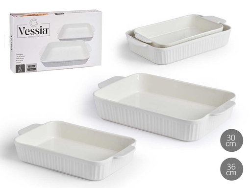 Set bandejas rectangulares con asas cerradas, perfectas para servir