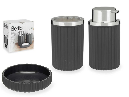 Set baño 3 pzs antracita: Elegancia y funcionalidad para tu hogar
