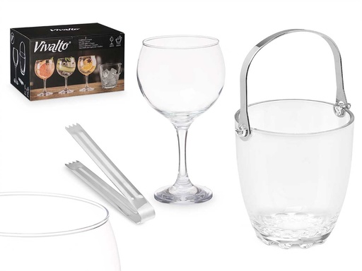 Set cubitera 4 copas gin tonic: Elegancia y frescura en cada trago