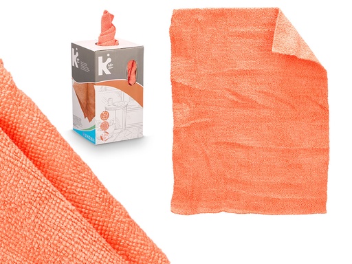 Set de 25 paños de microfibra naranja: limpieza eficiente y rápida