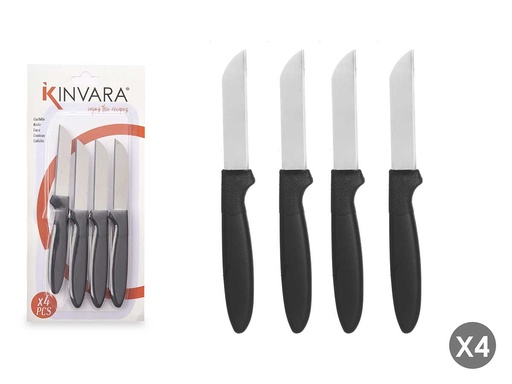Set de 4 Cuchillos Peladores Negros: Diseño Elegante y Funcionales