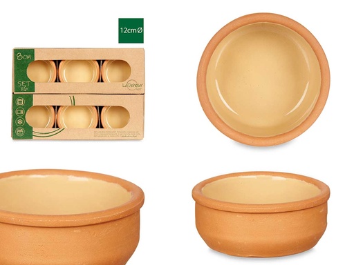 Set de 6 cazuelas de barro mostaza: Perfectas para tus recetas