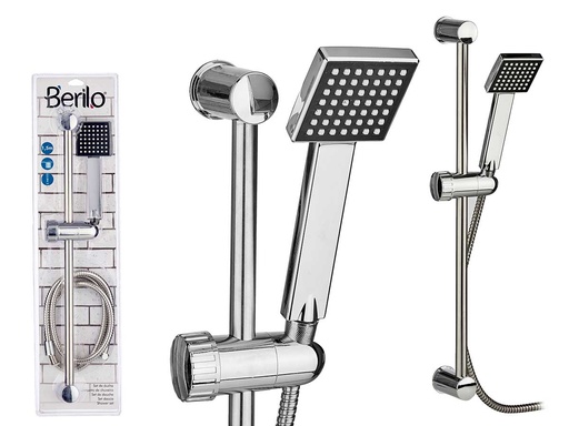 Set ducha 3 piezas: teléfono cuadrado para un baño moderno y elegante