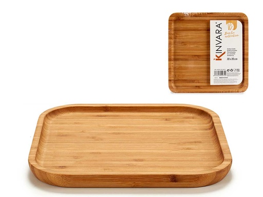 Tabla Bambu Cuadrada Pequeña para Aperitivo, Elegante y Práctica