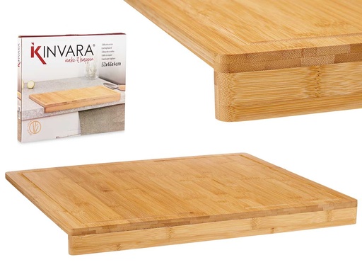 Tabla bambú encimera: diseño elegante y funcional de 53x46cm