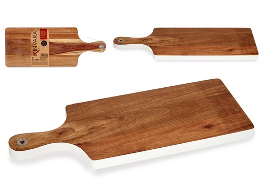 Tabla cortar madera borde blanco de 45 cm: resistente y elegante