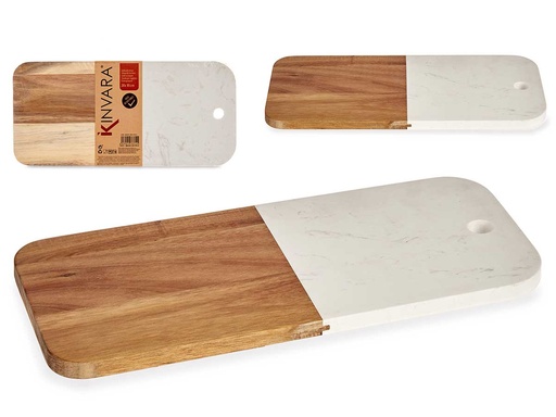 Tabla cortar madera y mármol blanco: resistencia y estilo en tu cocina