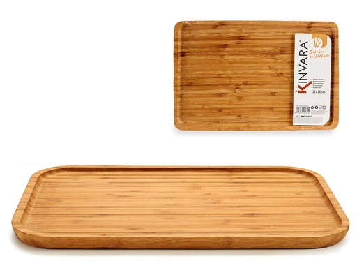Tabla de bambú grande rectangular para aperitivos: calidad y estilo