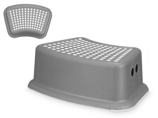 Taburete gris elegante y versátil para cualquier espacio decorativo