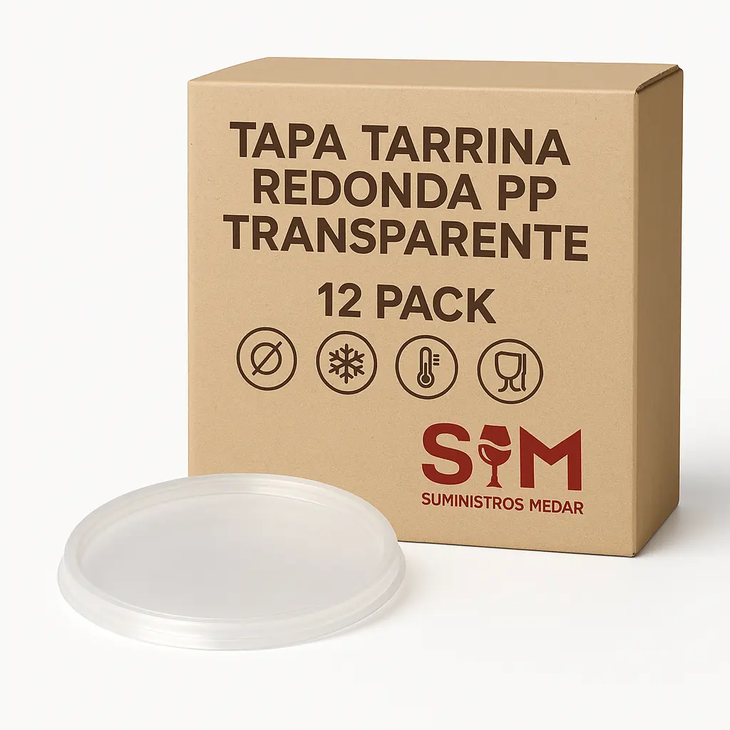 Tapa Tarrina Redonda PP Transparente