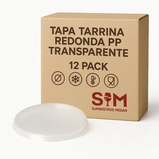 Tapa Tarrina Redonda PP Transparente