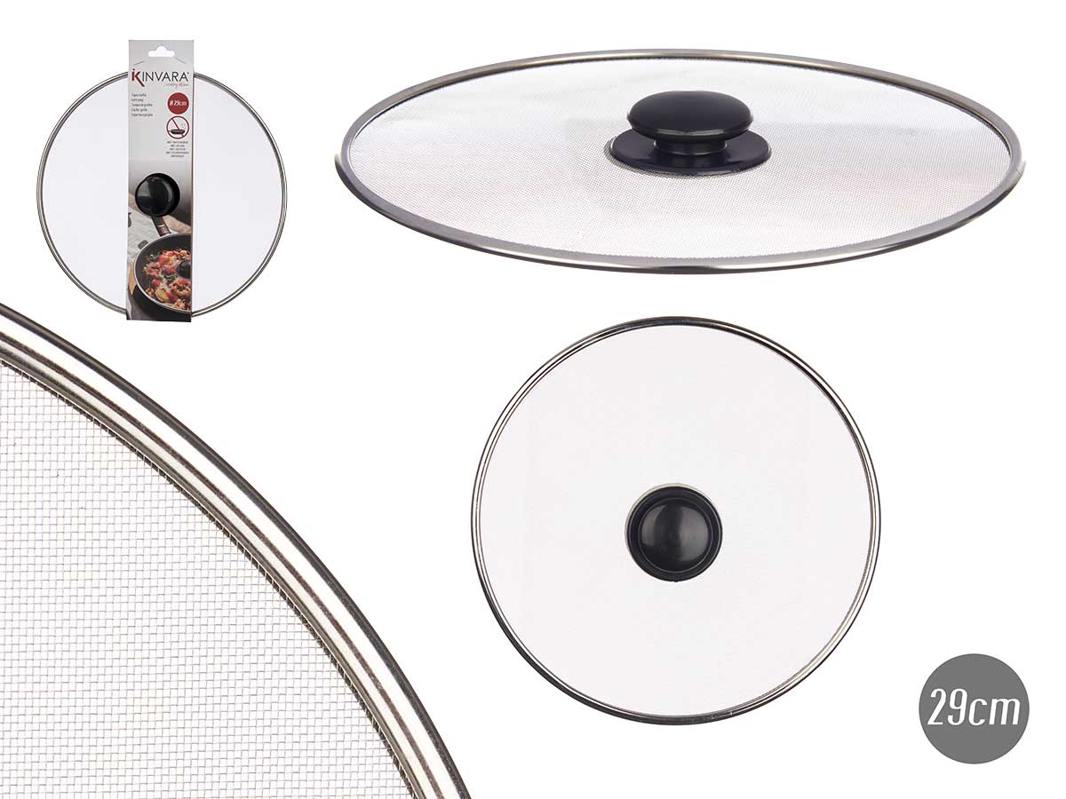 Tapa sartén acero rejilla de 29 cm: cocción perfecta y saludable