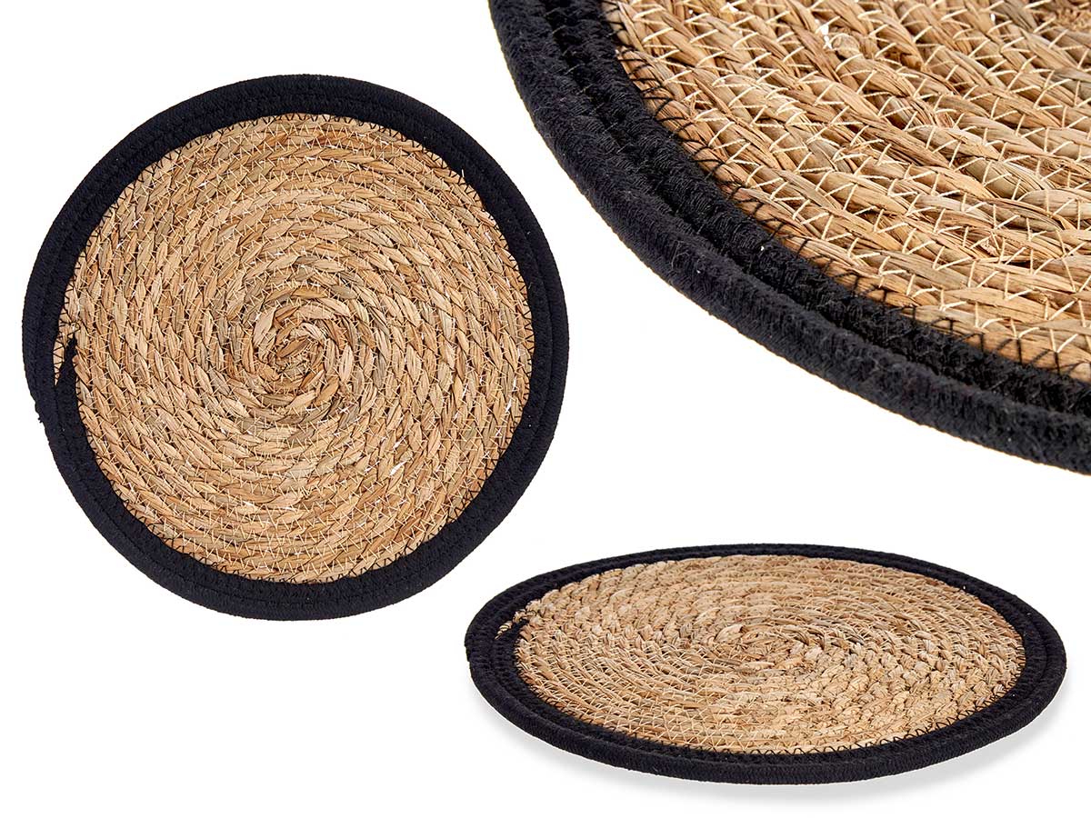 Tapete Natural Borde Negro: Elegancia y Estilo para Tu Hogar