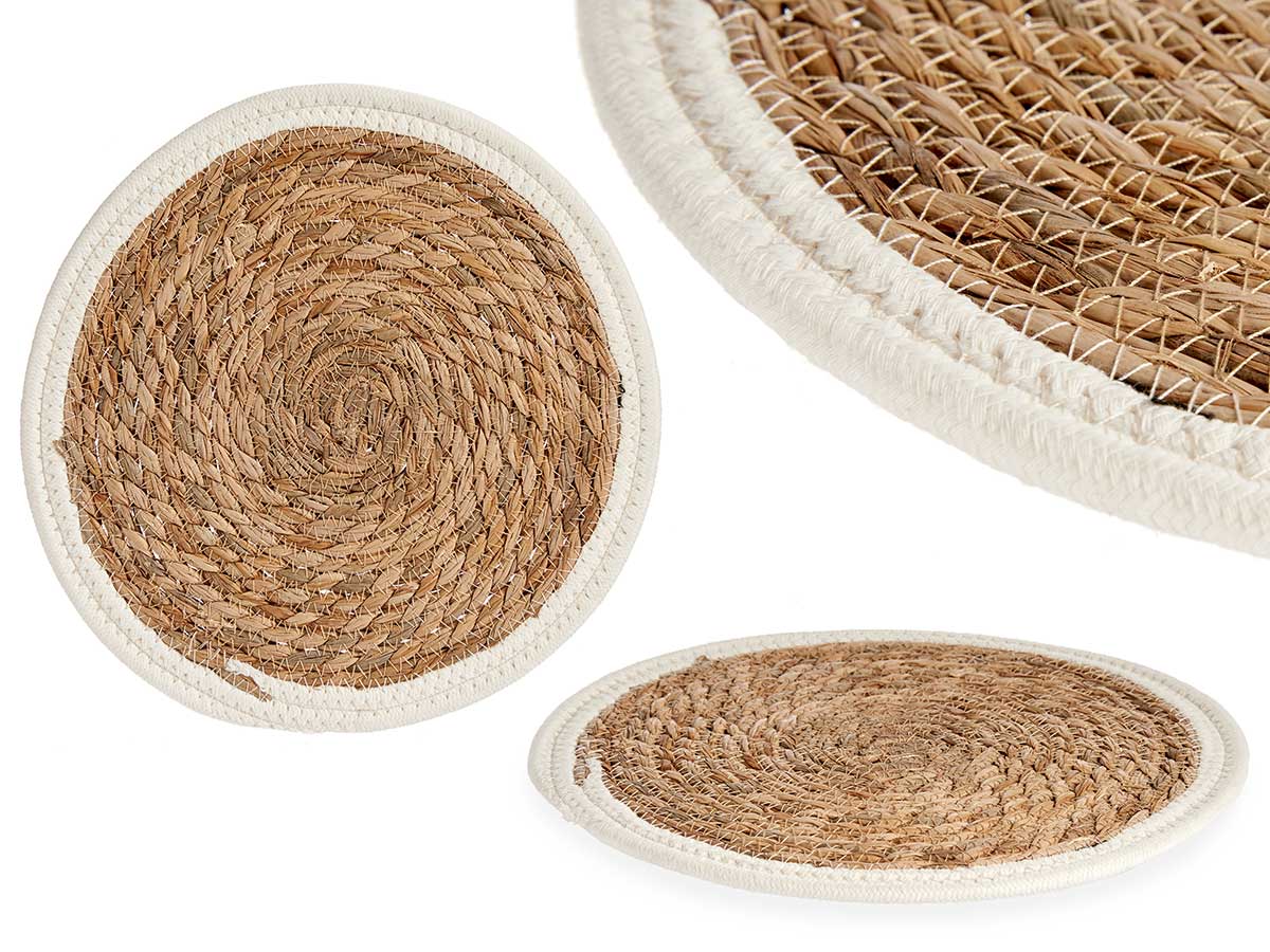 Tapete natural borde blanco: estilo elegante y natural para tu hogar