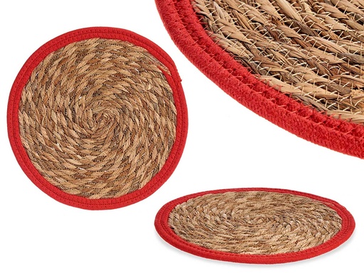 Tapete natural borde rojo: Elegancia y calidez para tu hogar