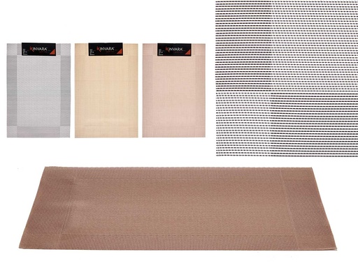 Tapete rectangular con marco surtido en 3 colores para tu hogar