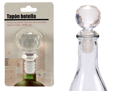 Tapon botella bola transparente: Cierra tus bebidas con estilo