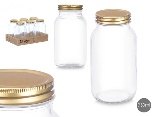 Tarro conserva 950ml: Ideal para almacenar y preservar alimentos