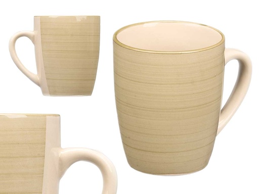 Taza 300 ml Espiral Verde Oliva: Estilo y Elegancia en tu Mesa