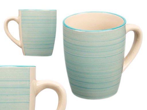 Taza 300 ml espiral azul, perfecta para disfrutar tus bebidas