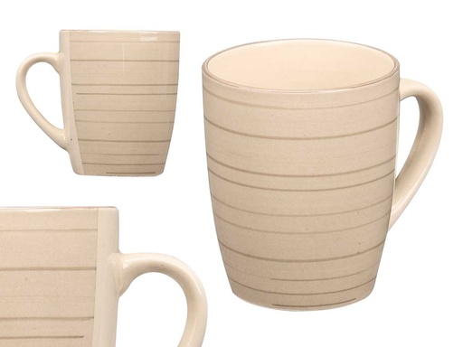 Taza 300 ml espiral gris: estilo y funcionalidad en cada sorbo