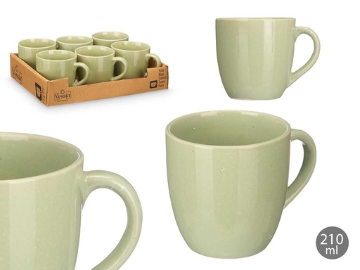 Taza café con leche verde menta, ideal para disfrutar tu bebida