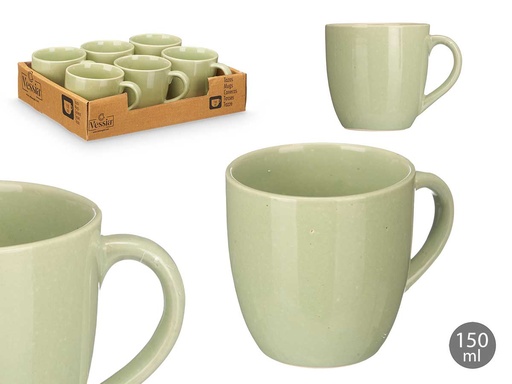 Taza de café verde menta de 150 ml, elegante y refrescante