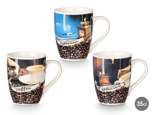 Taza grano café surtida 350ml: estilo y sabor para cada día
