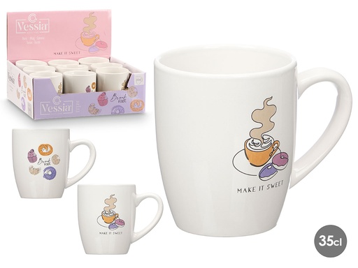 Taza porcelana Make It Sweet surtido, ideal para disfrutar tu café