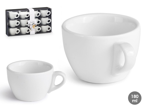 Taza porcelana baja 180 ml: Estilo y confort para tu café diario
